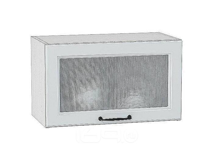 Шкаф верхний горизонтальный остекленный Ницца Blanco/Белый 358*600*318