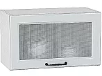 Шкаф верхний горизонтальный остекленный Ницца Blanco/Белый 358*600*318