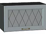 Шкаф верхний горизонтальный остекленный Ницца Графит/Graphite 358*600*318