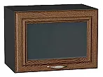 Шкаф верхний горизонтальный остекленный Шале Brown Dreamline Graphite 358*500*320