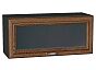 Шкаф верхний горизонтальный остекленный Шале Brown Dreamline Graphite 358*800*320