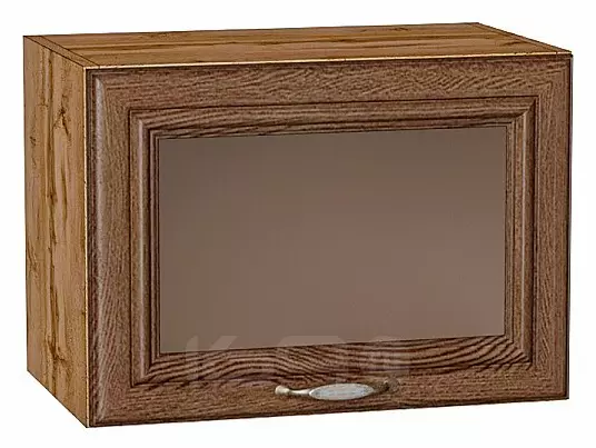 Шкаф верхний горизонтальный остекленный Шале Brown Dreamline Дуб Вотан 358*500*320