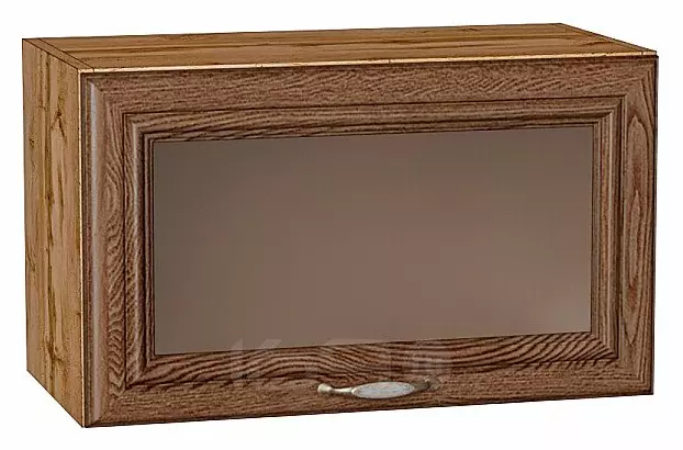 Шкаф верхний горизонтальный остекленный Шале Brown Dreamline Дуб Вотан 358*600*320