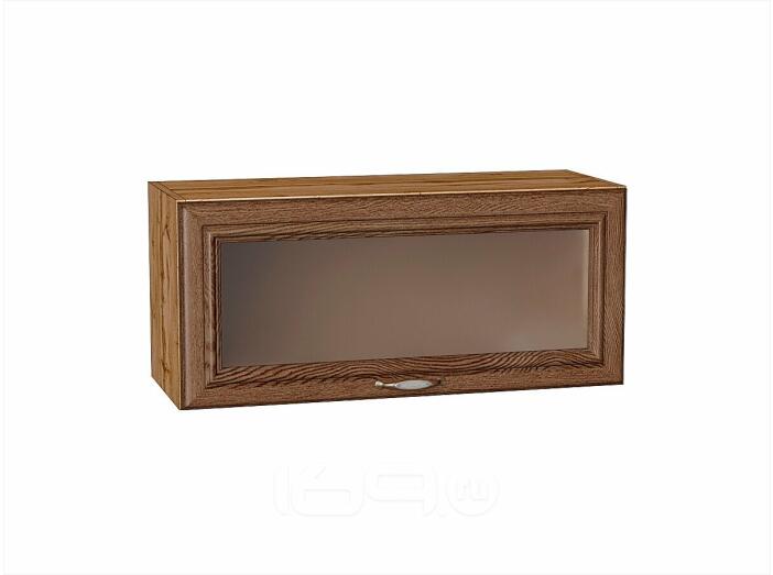 Шкаф верхний горизонтальный остекленный Шале Brown Dreamline Дуб Вотан 358*800*320