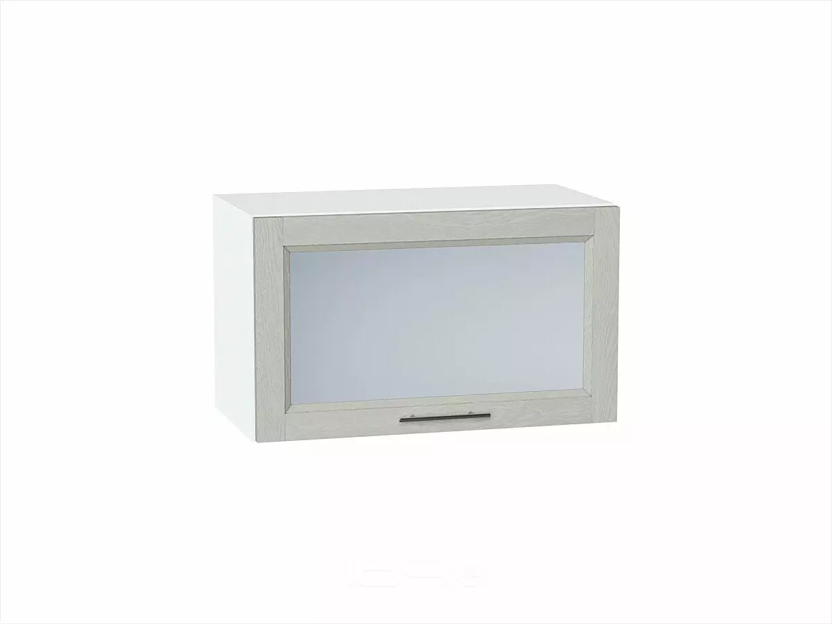 Шкаф верхний горизонтальный остекленный Сканди Cappuccino Softwood Белый 358*600*320