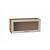 Шкаф верхний горизонтальный остекленный Сканди Cappuccino Softwood Дуб Вотан 358*800*320