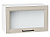 Шкаф верхний горизонтальный остекленный Сканди Cream Silkwood/Белый 358*600*320