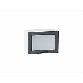 Шкаф верхний горизонтальный остекленный Сканди Graphite Softwood Белый 358*500*320