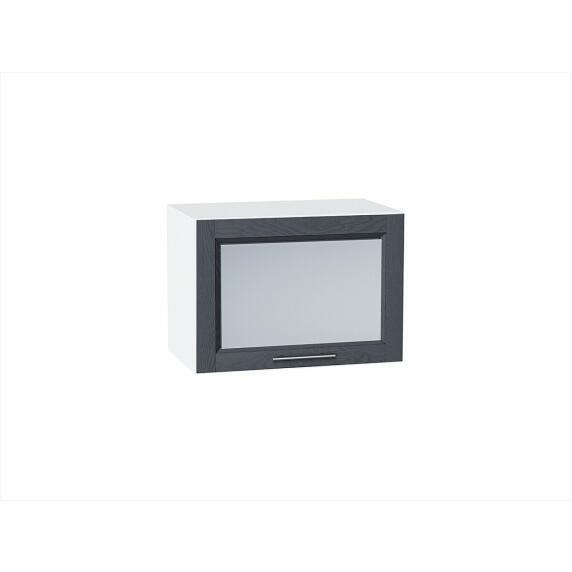 Шкаф верхний горизонтальный остекленный Сканди Graphite Softwood Белый 358*500*320