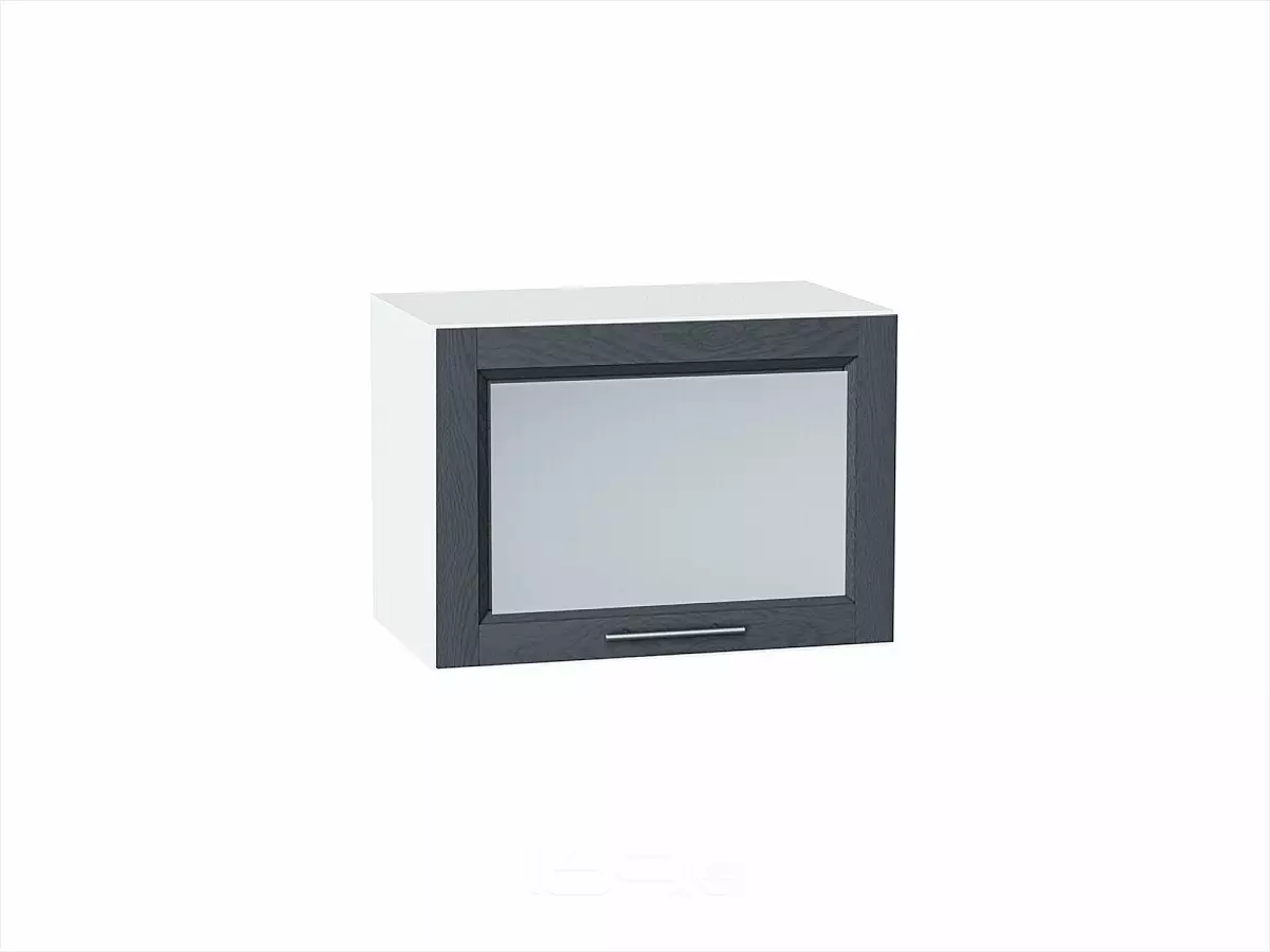 Шкаф верхний горизонтальный остекленный Сканди Graphite Softwood Белый 358*500*320
