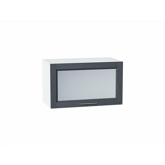 Шкаф верхний горизонтальный остекленный Сканди Graphite Softwood Белый 358*600*320