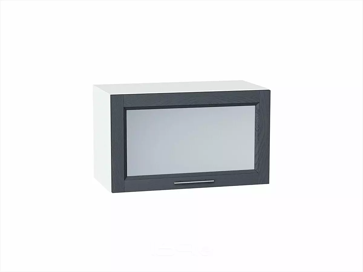 Шкаф верхний горизонтальный остекленный Сканди Graphite Softwood Белый 358*600*320