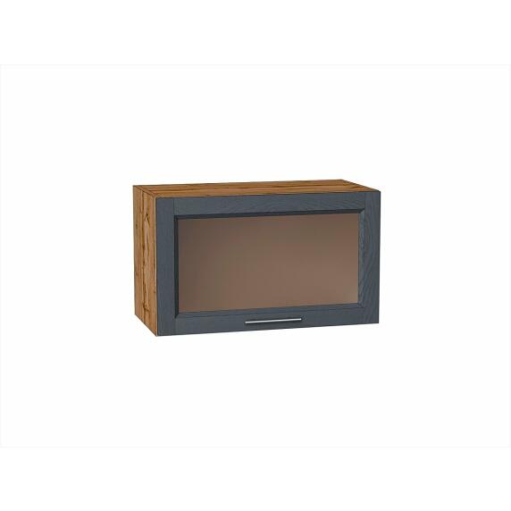 Шкаф верхний горизонтальный остекленный Сканди Graphite Softwood Дуб Вотан 358*600*320