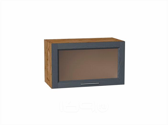 Шкаф верхний горизонтальный остекленный Сканди Graphite Softwood Дуб Вотан 358*600*320