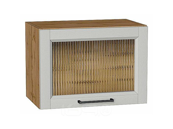 Шкаф верхний горизонтальный остекленный Сканди Grey Silkwood/Дуб Вотан 358*500*320