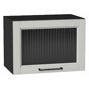 Шкаф верхний горизонтальный остекленный Сканди Grey Silkwood/Graphite 358*500*320