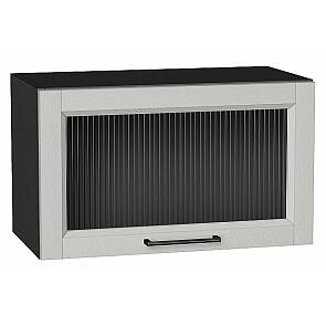 Шкаф верхний горизонтальный остекленный Сканди Grey Silkwood/Graphite 358*600*320