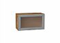 Шкаф верхний горизонтальный остекленный Сканди Grey Softwood Дуб Вотан 358*600*320