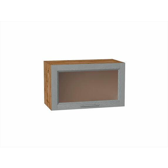Шкаф верхний горизонтальный остекленный Сканди Grey Softwood Дуб Вотан 358*600*320