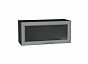 Шкаф верхний горизонтальный остекленный Сканди Grey Softwood Graphite 358*800*320