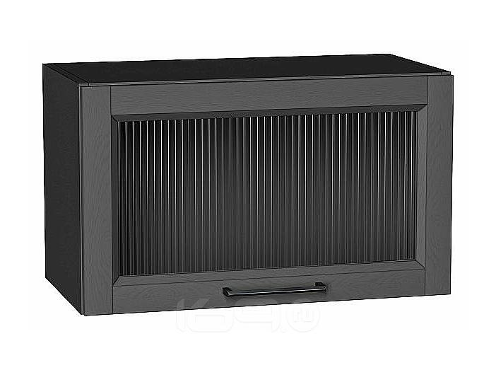 Шкаф верхний горизонтальный остекленный Сканди Stormy Silkwood/Graphite 358*600*320