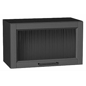 Шкаф верхний горизонтальный остекленный Сканди Stormy Silkwood/Graphite 358*600*320