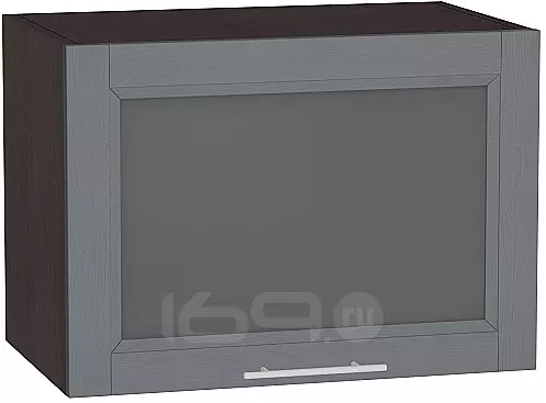 Шкаф верхний горизонтальный остекленный Сканди ВГ 500 Graphite Softwood-Венге