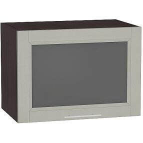 Шкаф верхний горизонтальный остекленный Сканди ВГ 500 Grey Softwood-Венге
