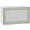 Шкаф верхний горизонтальный остекленный Сканди ВГ 600 Grey Softwood-Белый