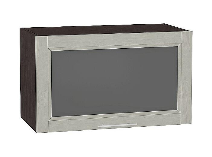 Шкаф верхний горизонтальный остекленный Сканди ВГ 600 Grey Softwood-Венге
