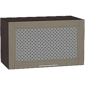 Шкаф верхний горизонтальный остекленный Сканди ВГ 600 Cappuccino Wood-Венге