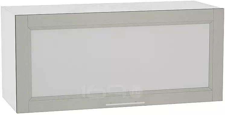 Шкаф верхний горизонтальный остекленный Сканди ВГ 800 Grey Softwood-Белый