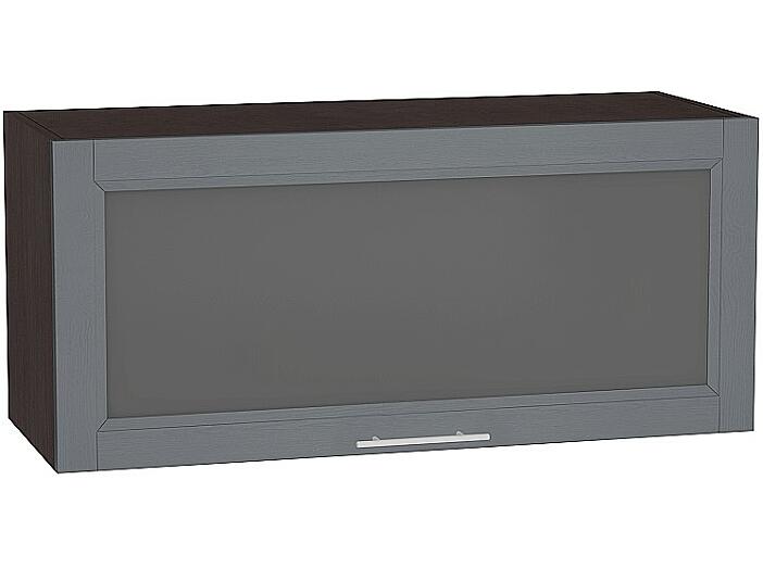 Шкаф верхний горизонтальный остекленный Сканди ВГ 800 Graphite Softwood-Венге