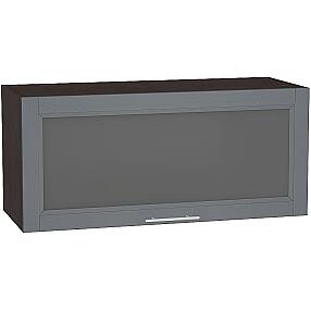 Шкаф верхний горизонтальный остекленный Сканди ВГ 800 Graphite Softwood-Венге