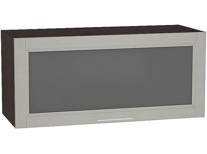 Шкаф верхний горизонтальный остекленный Сканди ВГ 800 Grey Softwood-Венге