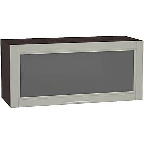 Шкаф верхний горизонтальный остекленный Сканди ВГ 800 Grey Softwood-Венге