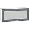 Шкаф верхний горизонтальный остекленный Сканди ВГ 800 Graphite Softwood-Белый