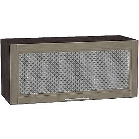 Шкаф верхний горизонтальный остекленный Сканди ВГ 800 Cappuccino Wood-Венге