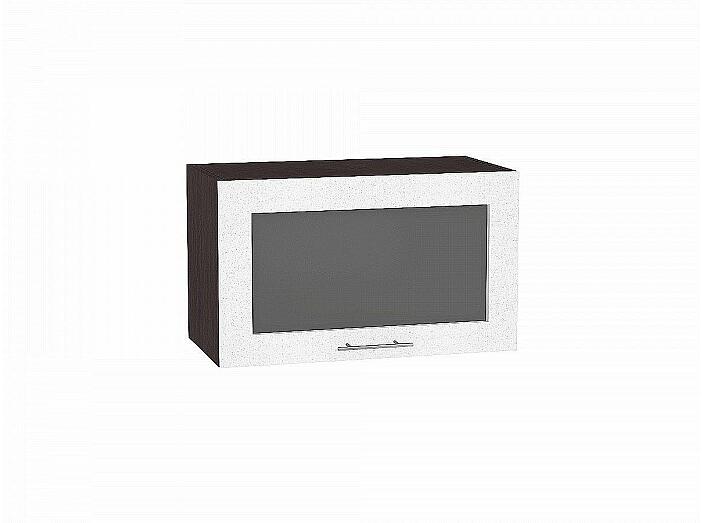 Шкаф верхний горизонтальный остекленный Валерия-М Белый металлик Graphite