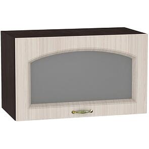 Шкаф верхний горизонтальный остекленный Верона ВГ 600 Ясень шимо светлый-Венге