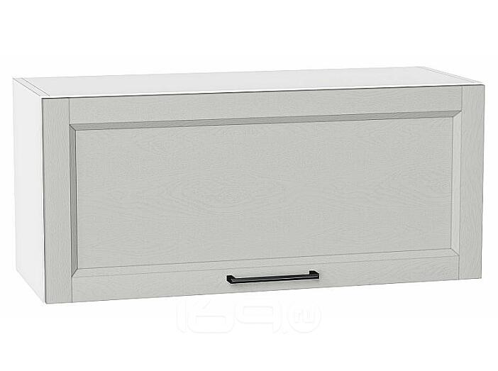Шкаф верхний горизонтальный Сканди Grey Silkwood/Белый 358*800*320