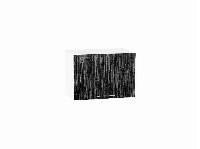 Шкаф верхний горизонтальный Валерия-М Черный металлик дождь Белый 358*500*318