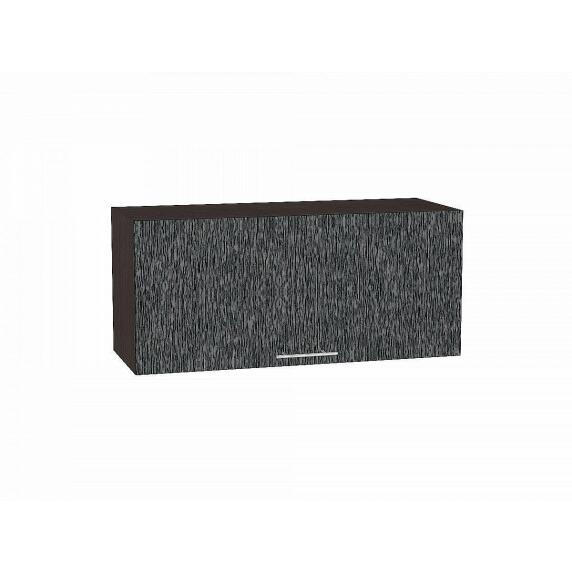 Шкаф верхний горизонтальный Валерия-М Черный металлик дождь Graphite 358*800*318