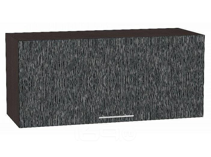 Шкаф верхний горизонтальный Валерия-М Черный металлик дождь Graphite 358*800*318