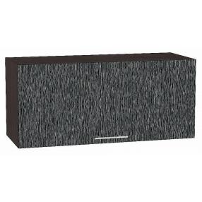 Шкаф верхний горизонтальный Валерия-М Черный металлик дождь Graphite 358*800*318