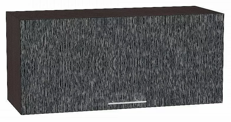 Шкаф верхний горизонтальный Валерия-М Черный металлик дождь Graphite 358*800*318