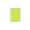 Шкаф верхний горизонтальный Валерия-М с подъемным механизмом ВГ 501 Лайм глянец-Белый