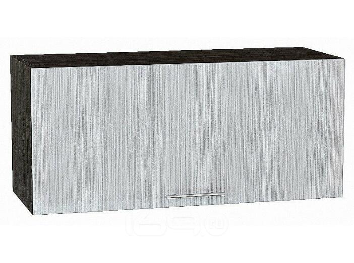 Шкаф верхний горизонтальный Валерия-М Серый металлик дождь светлый Graphite