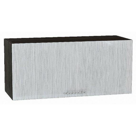 Шкаф верхний горизонтальный Валерия-М Серый металлик дождь светлый Graphite