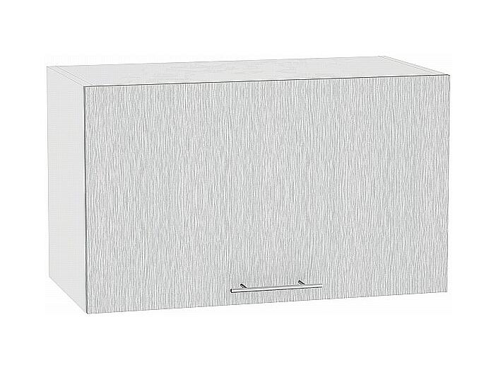 Шкаф верхний горизонтальный Валерия-М ВГ 600 Серый металлик дождь светлый-Белый